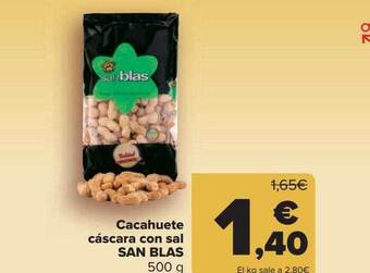 Carrefour Cacahuete Cáscara Con Sal San Blas oferta