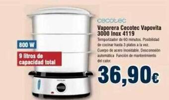 FROIZ Vaporera Cecotec Vapovita 3000 Inox 4119 oferta