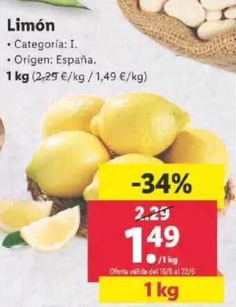 Lidl Limón oferta