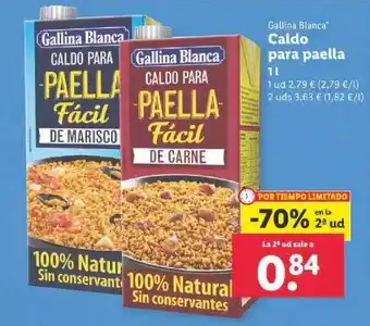 Lidl -70% En La 2a Ud Gallina Blanca Caldo Para Pella oferta