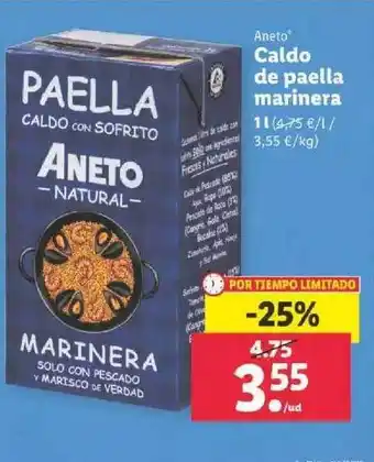 Lidl Aneto Caldo De Paella Marinera oferta