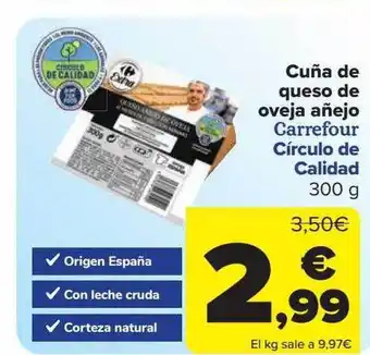 Carrefour Cuña De Queso De Oveja Añejo oferta