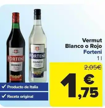 Carrefour Vermut Blanco O Rojo Forteni oferta