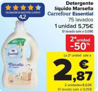 Carrefour Detergente Líquido Marsella Carrefour Essential oferta
