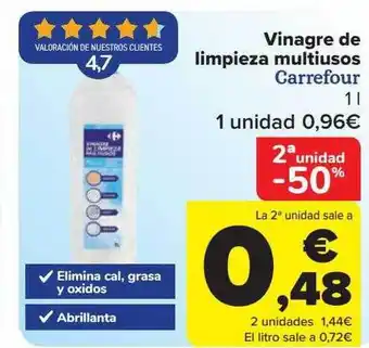 Carrefour 2a Unidad -50% Vinagre De Limpieza Multiusos Carrefour oferta