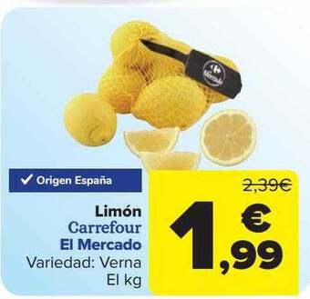 Carrefour Limón Carrefour El Mercado oferta
