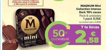 Carrefour Market Magnum Mini Collection Intense Dark 70% Cacao oferta