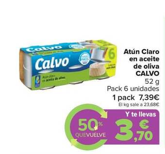 Carrefour Market Atun Claro En Aceite De Oliva Calvo oferta