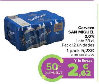 Carrefour Market Cerveza San Miguel 0.0% oferta