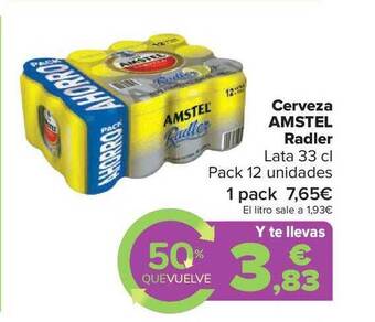 Carrefour Market Cerveza Amstel Radler oferta