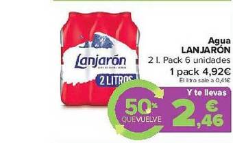 Carrefour Agua Lanjarón oferta