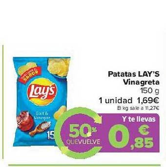 Carrefour Patatas Lay's Vinagreta oferta