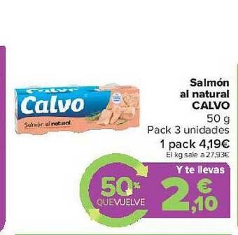 Carrefour Salmón Al Natural Calvo oferta