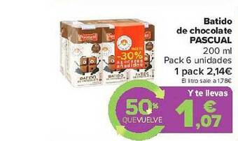 Carrefour Batido De Chocolate Pascual oferta
