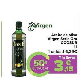 Carrefour Aceite De Oliva Virgen Serie Oro Coosur oferta