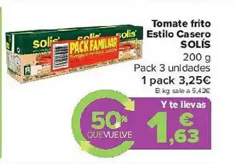 Carrefour Tomate Frito Estilo Casero Solí oferta