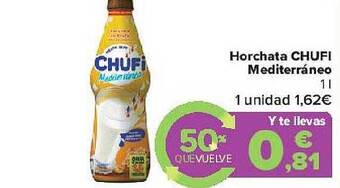 Carrefour Horchata Chufi Mediterráneo oferta