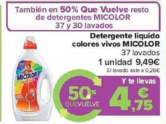 Carrefour Detergente Liquido Colores Vivos Micolor oferta