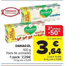 Carrefour 2a Unidad -50% Danacol oferta