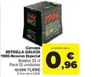 Carrefour Cerveza Estrella Galicia 1906 Reserva Especial oferta