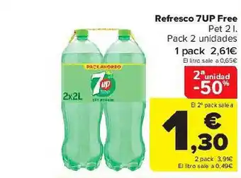 Carrefour 2a Unidad -50% Refresco 7up Free oferta