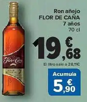 Carrefour Ron Añejo Flor De Caña 7 Años oferta