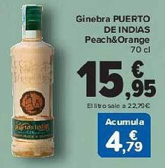 Carrefour Ginebra Puerto De Indias Peach&orange oferta