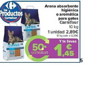Carrefour Arena Absorbente Higiénica O Aromática Para Gatos Carrefour oferta
