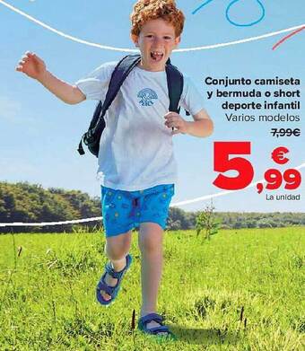 Carrefour Conjunto Camiseta Y Bermuda O Short Deporte Infantil oferta