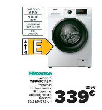 Carrefour Hisense Lavadora Wfpv9014em oferta