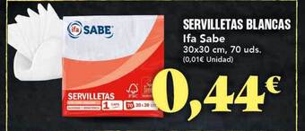 Gadis Servilletas Blancas Ifa Sabe oferta