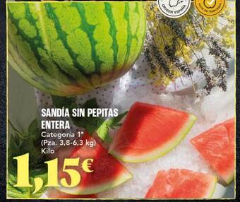 Gadis Sandía Sin Pepitas Entera oferta