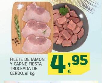 HiperDino Filete De Jamón Y Carne Fiesta Troceada De Cerdo oferta