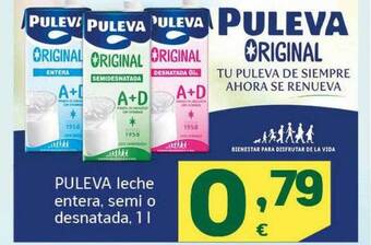 HiperDino Puleva Leche Entera Semi O Desnatada oferta