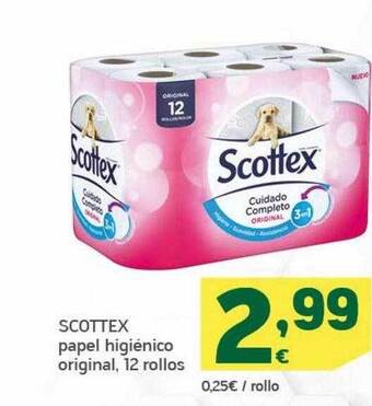 HiperDino Scottex Papel Higiénico Original oferta