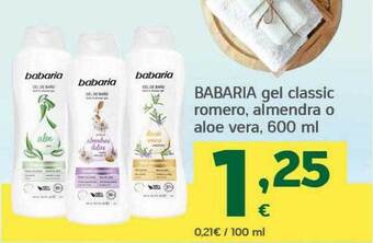 HiperDino Babaria Gel Classic Romero Almendra O Aloe Vera oferta