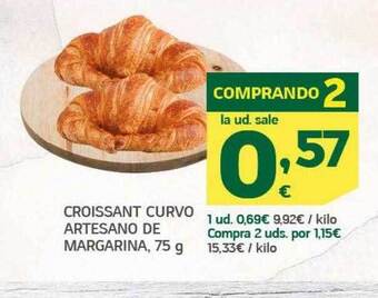 HiperDino Croissant Curvo Artesano De Margarina oferta