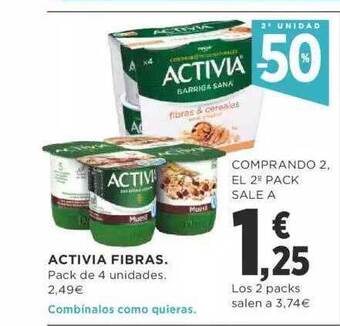 Supercor 2a Unidad -50% Activia Fibras oferta