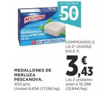 Supercor 2a Unidad -50% Medallones De Merluza Pescanova oferta
