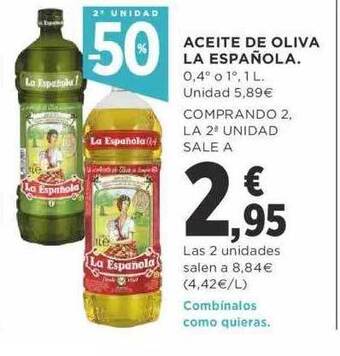 Supercor 2a Unidad -50% Aceite De Oliva La Española oferta