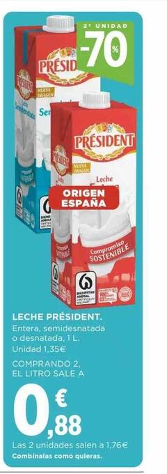 Supercor 2a Unidad -70% Leche Président oferta