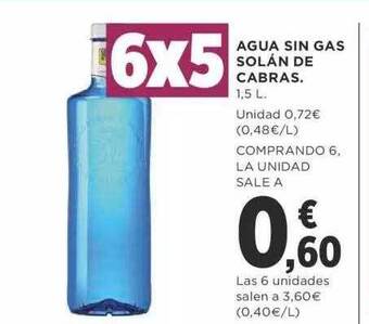 Supercor Agua Sin Gas Solán De Cabras oferta