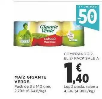 Supercor 2a Unidad -50% Maíz Gigante Verde oferta