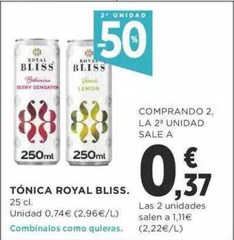 Supercor 2a Unidad -50% Tónica Royal Bliss oferta
