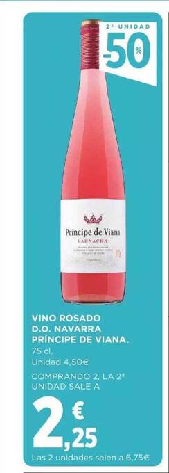 Supercor 2a Unidad -50% Vino Rosado D.o. Navarra Príncipe De Viana oferta