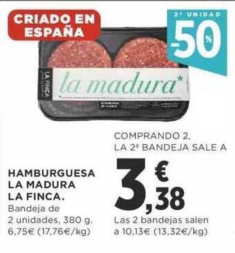 Supercor 2a Unidad -50% Hamburguesa La Madura La Finca oferta