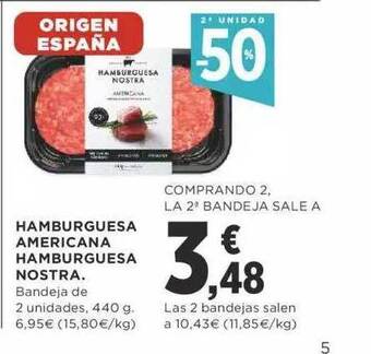 Supercor 2a Unidad -50% Hamburguesa Americana Hamburguesa Nostra oferta