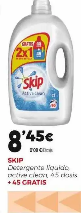 Supermercados Lupa Skip Detergente Liquido Active Clean oferta