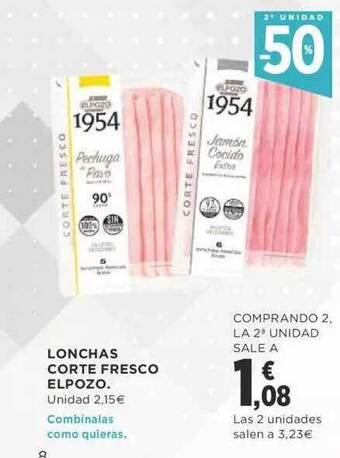 Supercor 2a Unidad -50% Lonchas Corte Fresco Elpozo oferta