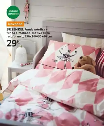 IKEA Busenkel Funda nórdica + funda almohada 150 x 200/50 x 60 cm oferta